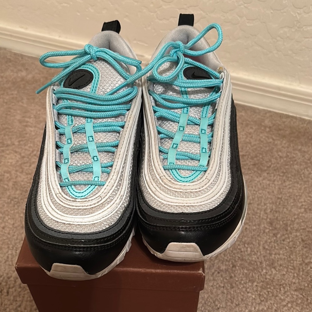 Nike Women's Sneakers - Black, White, and Teal